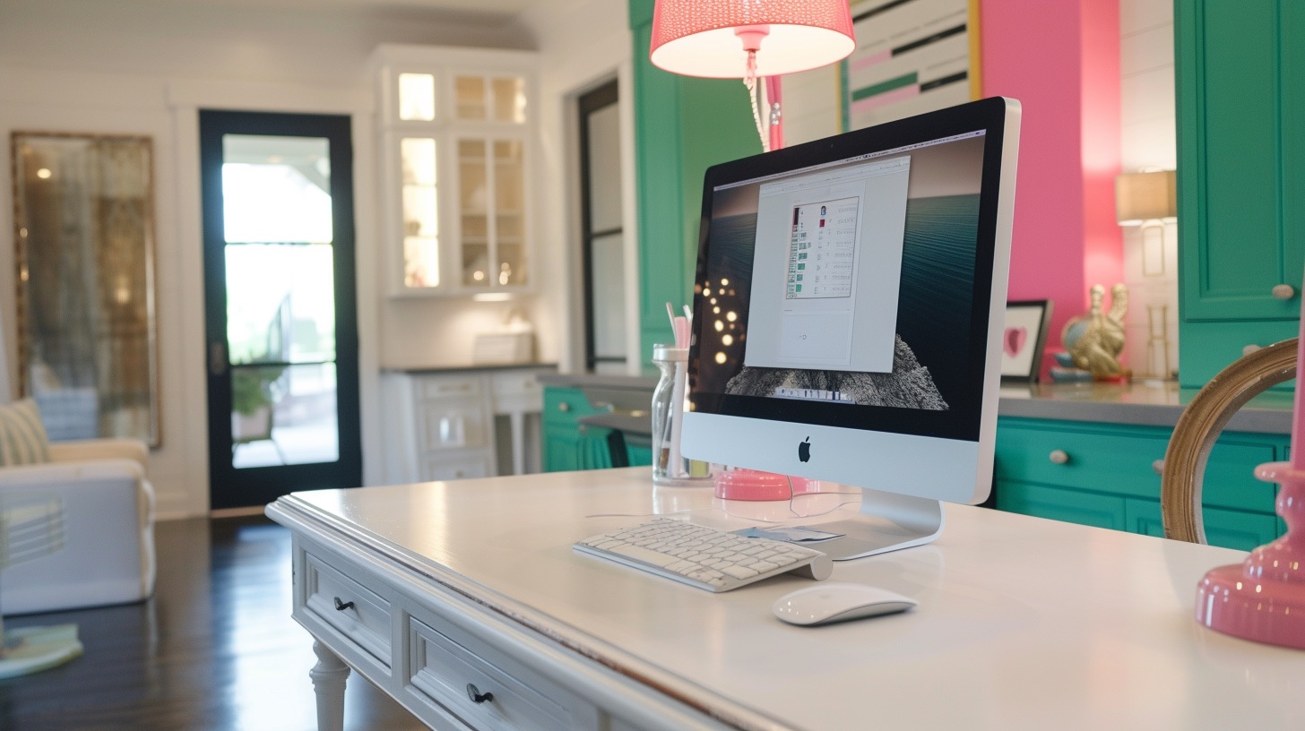 a beautiful home office where you can work on email personalization