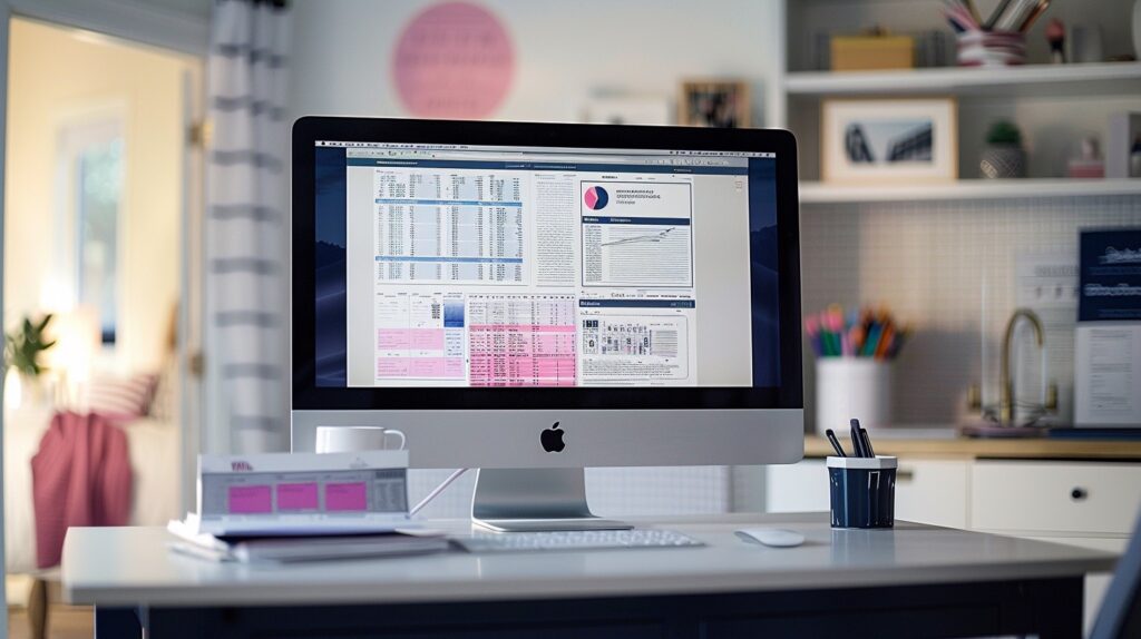 A computer screen with charts on it. Funnel optimization